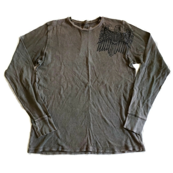 Affliction Other - AFFLICTION distressed thermal eagle graveyard tee